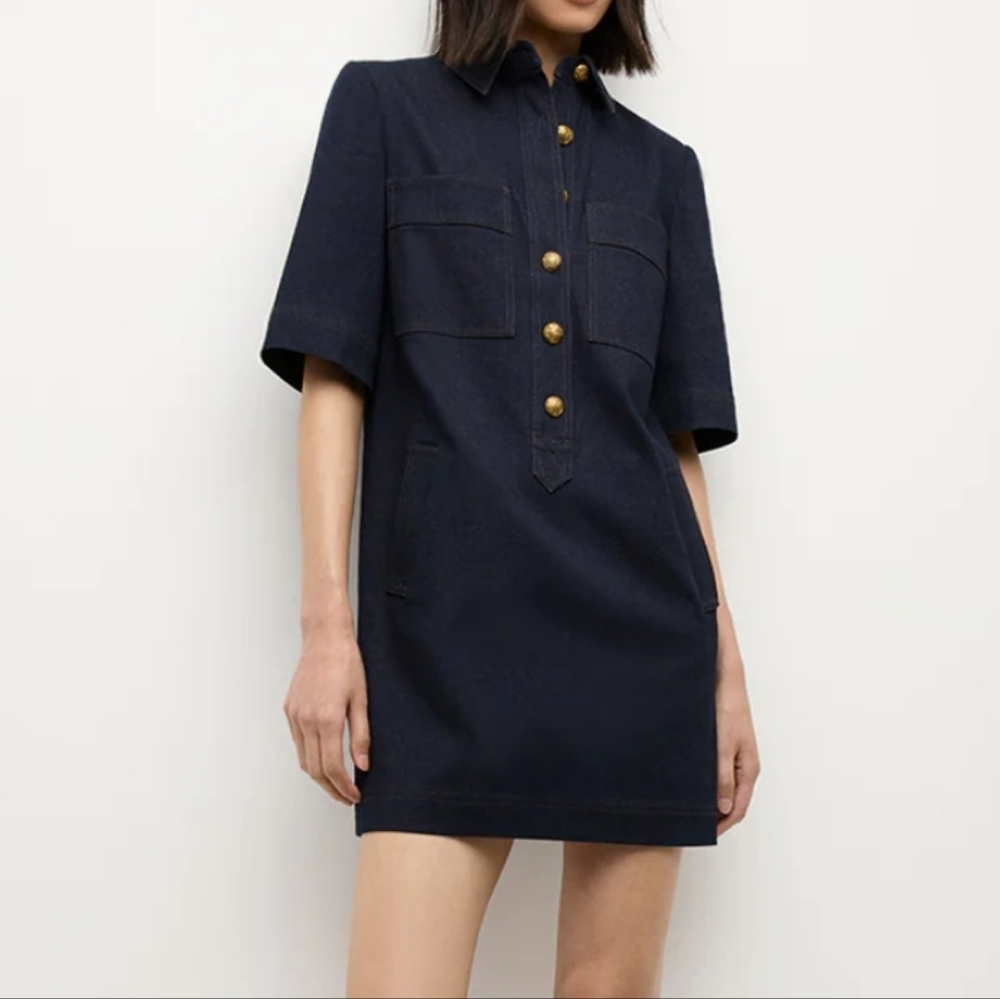 VERONICA BEARD Koulis Denim Dress Sz 12 NWT